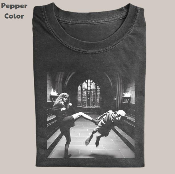 Harry Potter Vintage Graphic Tee, Granger Kick Dobby T-Shirt, Movies Tee, Unisex Meme Cringe Funny Dumb Shirt, Menswear Womenswear Streetwear