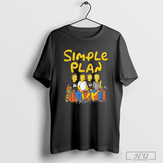 Simple Plan Simpsons North American Tour 2024 T-shirt