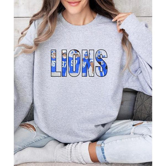 Hot Deal Retro Detroit Lions Football Players Crewneck Sweatshirt & Pullover Hoodie & Unisex T-shirt, Lions Fan Tee, Football Fan Gift Casual Cotton W