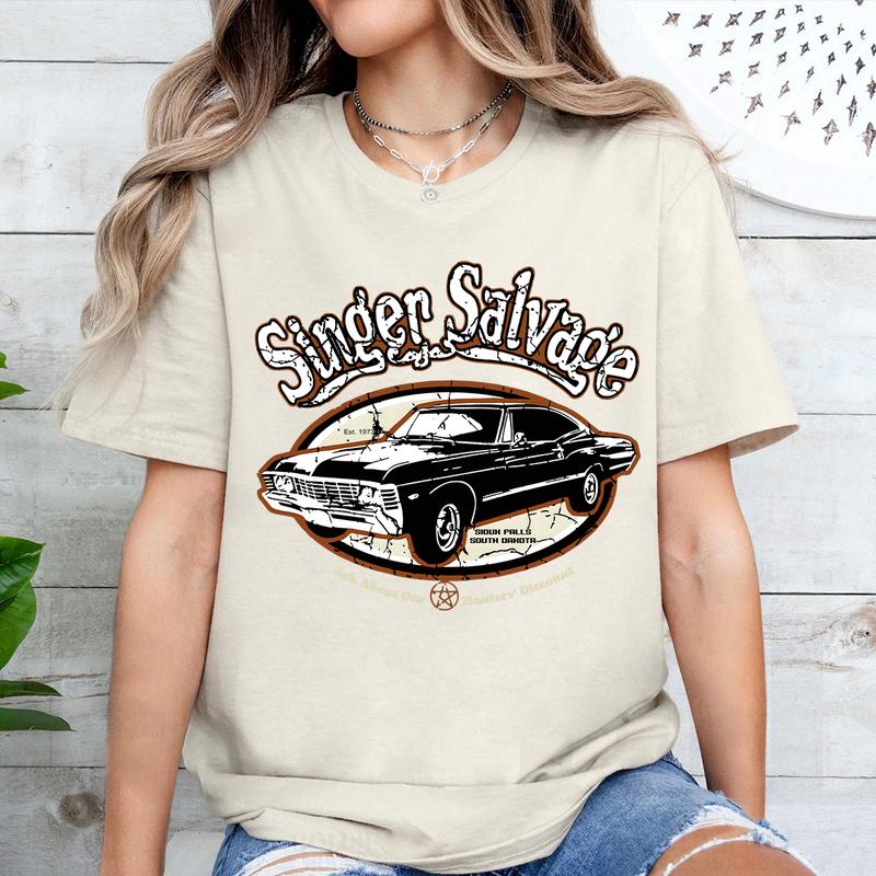 Vintage Supernatural Sinngger Salvaagge Shirt, Gift For Woman and Man Unisex T-Shirt Sweatshirt HoodieQuotes Casual Cotton