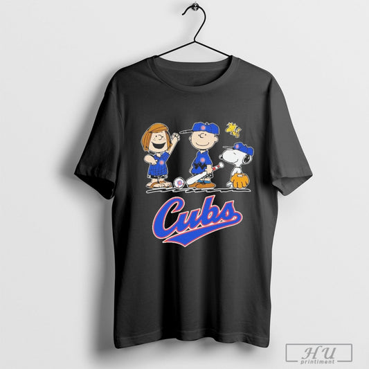 Snoopy Charlie Brown 2025 Chicago Cubs X Peanuts Basketball T Shirt Sweatshirt
