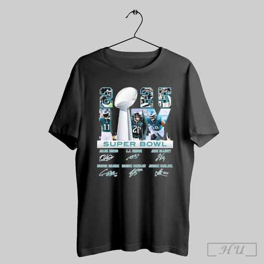Super Bowl 2025 Eagles Team Winners Signatures Shirt Sweatshirt
