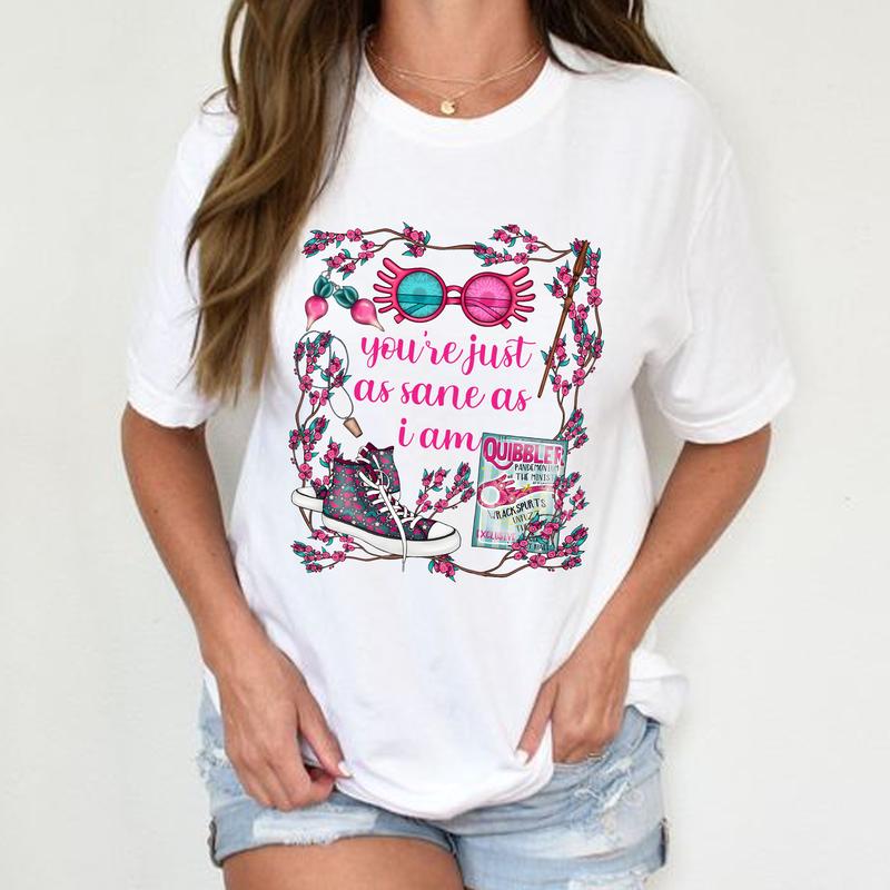 HP Luna Just As Sane As I Am Sweatshirt Hoodie Shirt, gift for fan Cotton Relaxed Fit Sweaters Tee