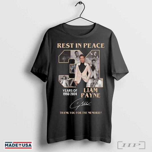 Rest In Peace Liam Payne 1993-2024 Signature Thank You For The Memories Unisex T-Shirt