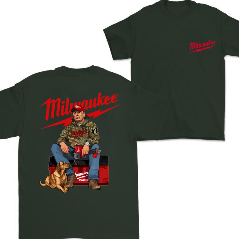 Milwaukee Trump Camo Unisex Cotton Hoodie - Trump Fuel Hand Drill Dog Hunt Sweatshirt And Tee - Menswear, Classic