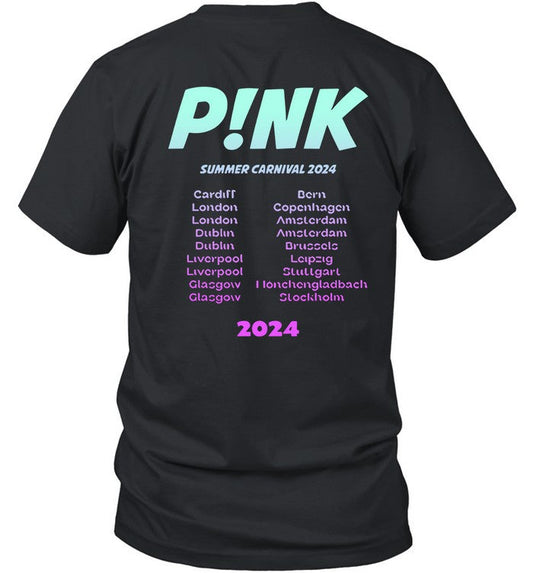 Pink Black Burst Summer Carnival Tour 2024 T Shirt