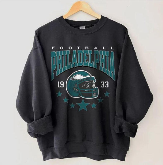 Philadelphia Football Sweatshirt, Vintage Style Philadelphia Football Crewneck, Football Sweatshirt, Philadelphia Sweatshirt, Football Gifts