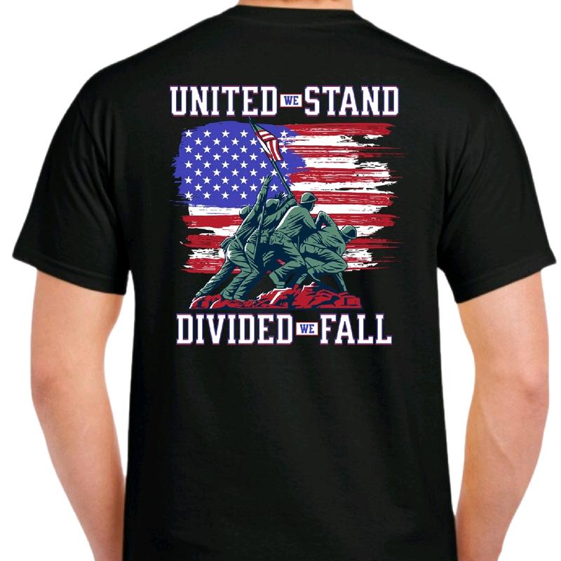 United We Stand. Divided We Fall T-shirt t shirt Cotton Menswear Tshirt Man Top casual unisex tiktok shop