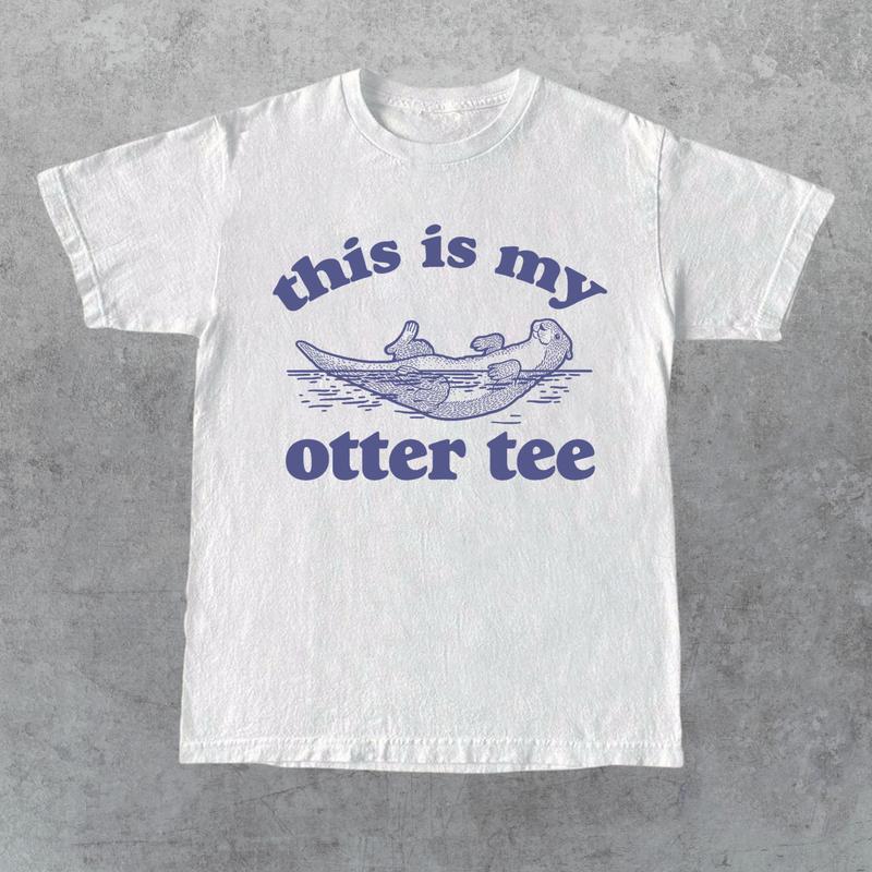 This Is My Otter Tee, Vintage Otter Graphic T Shirt, Funny Nature T Shirt, Retro 90s Graphic Shirt, Relaxed Unisex Adult T-Shirt, Otter Gift