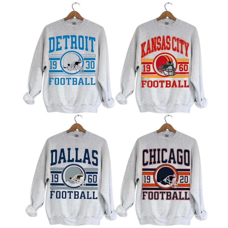 Gildan 18000 Unisex Crewneck Sport Classic Sweatshirt, All Teams Football Sweatshirt, Ash Grey Menswear Soft