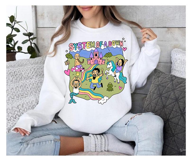 System of a Down Music Band Sweatshirt- Freak On a Leash Funny Vibes Cozy Crewneck Sweater