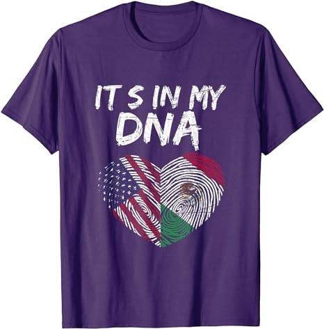 DNA USA Flag American Mexican Flag Mexico T-Shirt