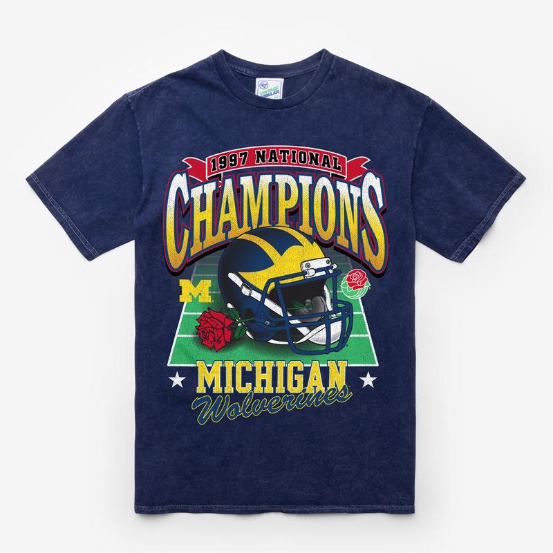 MICHIGAN WOLVERINES H-BOWLS LOCKER VINTAGE  TUBULAR TEE, VINTAGE GRAPHIC TEES, TP