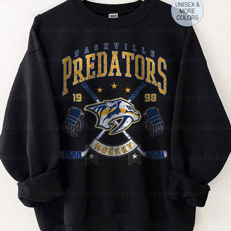 Nashville Sweatshirt Crewneck, Vintage Predators Shirt, Nashville Hockei Fan Shirt, Hockei Tee, Predators Sweatshirt