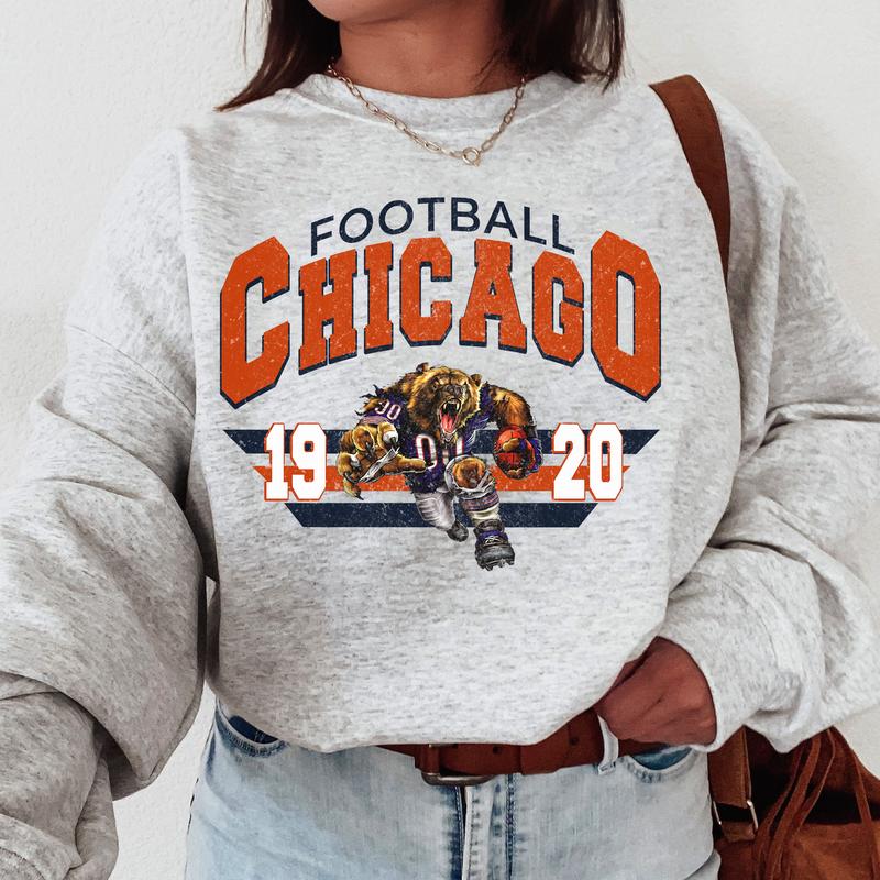 Unisex Chicago Vintage Football Sweatshirt, Illinois Fighting Illini Football NCAA Sweatshirt, Northwestern Wildcats Football NCAA Sweatshirt, Notre D
