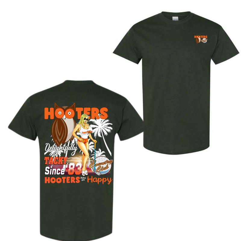 Hooters Country CLub T-shirt 2 side Unisex, Vibrant Tee, Ideal for Gifting For Men - For Women