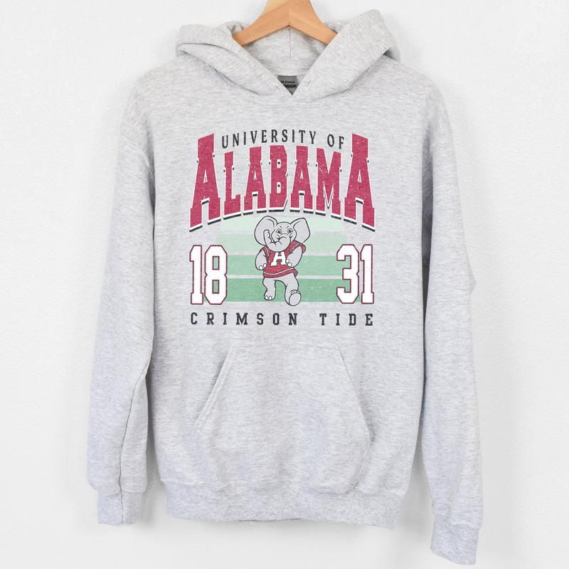 Alabama Crimson Tide Vintage Football NCAA Sweatshirt - Tshirt - Hoodie, University of Alabama Unisex Football NCAA Shirt, Unisex Vintage NCAA Shirt, Classic Football Shirt, Gifts For Football Fan Sport, Cotton, Sweatshirt, Unisex Clothing