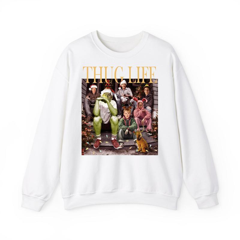 Christmas Thug Life Sweatshirt, Ugly Christmas Sweatshirt, Funny Christmas Shirt, Home Alone Shirt, Ghost Malone Shirt