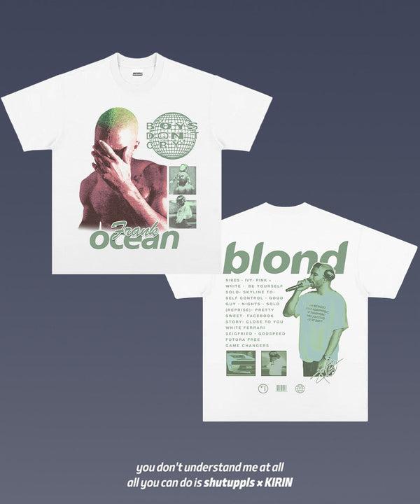 Frank Blond Ocean 2 Sides Short Sleeve Tee Cotton Vintage Shirt To Match Sneaker Hiphop Clothing Rapper Merch Shirt, Hiphop Tour Concert 2024, Gift Fo