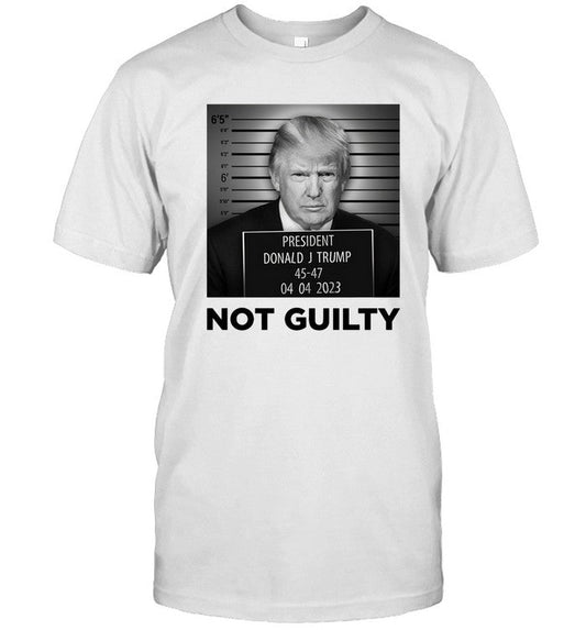 Donald Trump Mug Shot Not Guilty T Shirt