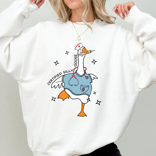 Certified Silly Goose Shirt, Nurse Silly Goose Sweatshirt, Nursing Certified Shirt, Gift For Nurse, Licensed Silly Goose, Nurse Appreciation Shirt, Fu