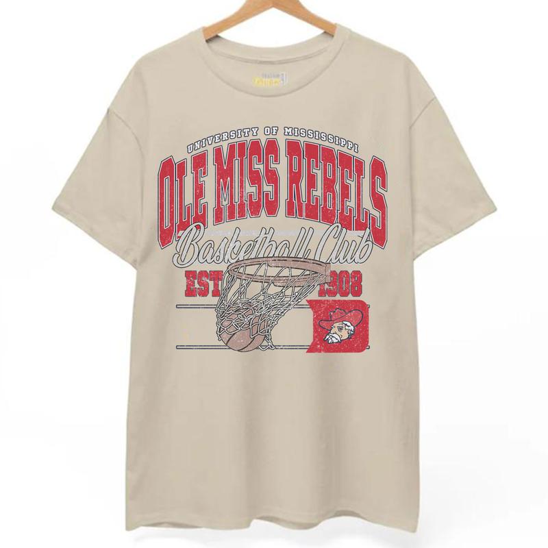 Ole Miss Rebels Vintage Basketball NCAA Sweatshirt - Tshirt - Hoodie, University of Mississippi Unisex Basketball NCAA Shirt, Unisex Vintage NCAA Shir
