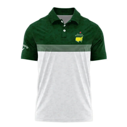 Masters Tournament Callaway Polo Shirt White Pattern White Geometric Abstract Polygon Shape Polo Shi