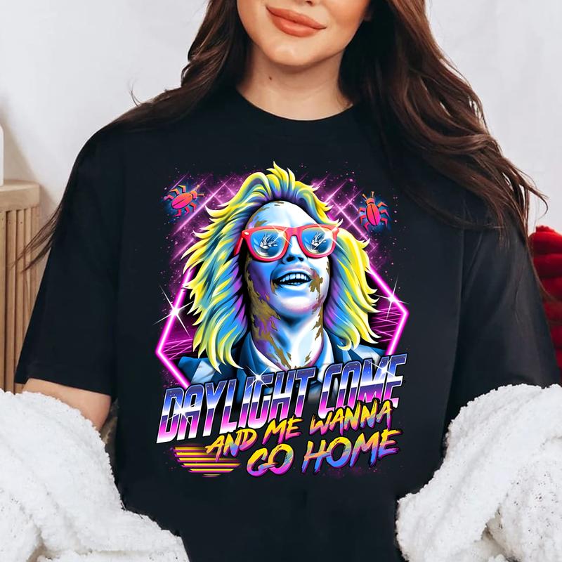 Beetle Juice Tee, The Juice Is Loose, Tim Burton Inspired, Michael Keaton, Beetlejuice Mashup Halloween Shirt 80s Movie Fashion, Beetlejuice