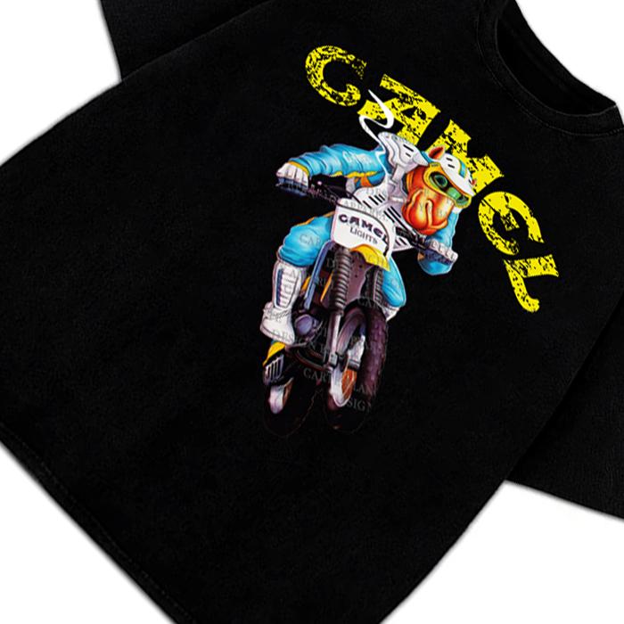 Joe Camel T-Shirt Joe Camel Dirt Bike Supercross Vintage AD Custom Graphic Tee