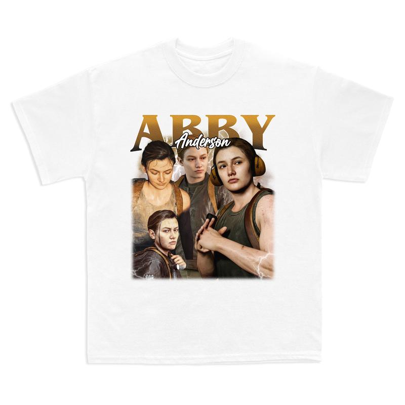 Abby Anderson The Last Of Us Vintage T-Shirt, TLOU Game Shirt, Gift For Movies Lovers Casual Clothing Fabric Menswear Top Fleece