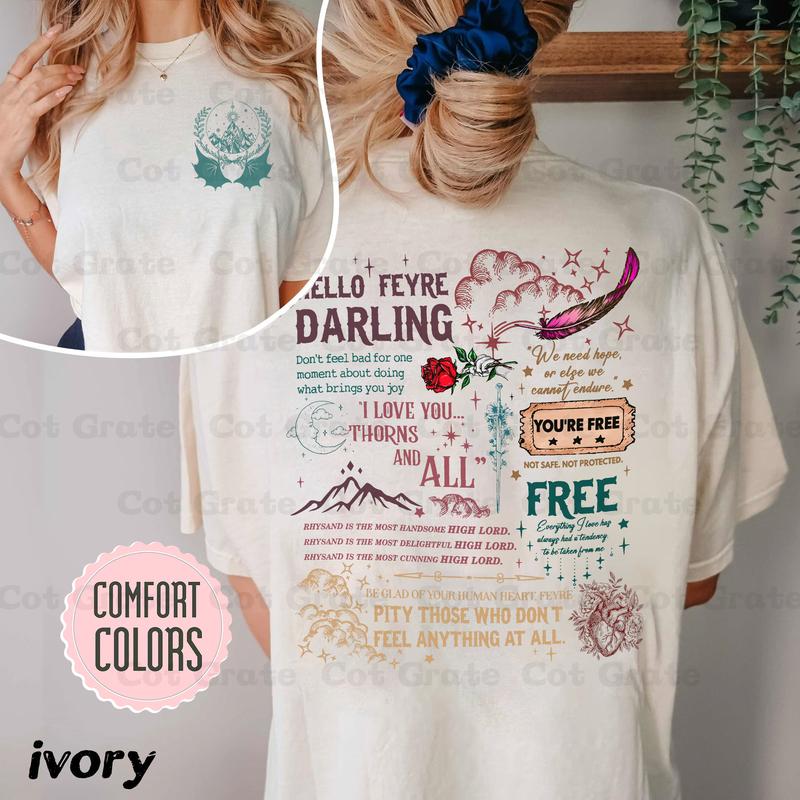 Velaris Sweatshirt - Night Court City of Starlight  ACOTAR Merch Inspired Cozy Sweater  Fantasy Book Lover Gift , Free Shipping,Unisex T-Shirt, Sweats