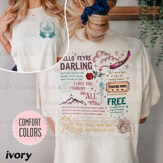 Velaris Sweatshirt - Night Court City of Starlight  ACOTAR Merch Inspired Cozy Sweater  Fantasy Book Lover Gift , Free Shipping,Unisex T-Shirt, Sweats