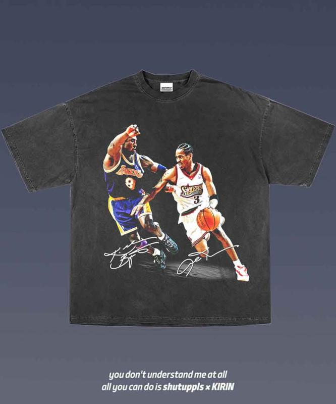 KOBE VS IVERSON 2.12 VINTAGE TEE  MEN'S GRAPHIC T-SHIRT SWEATSHIRT HOODIE  GIFT FOR FAN