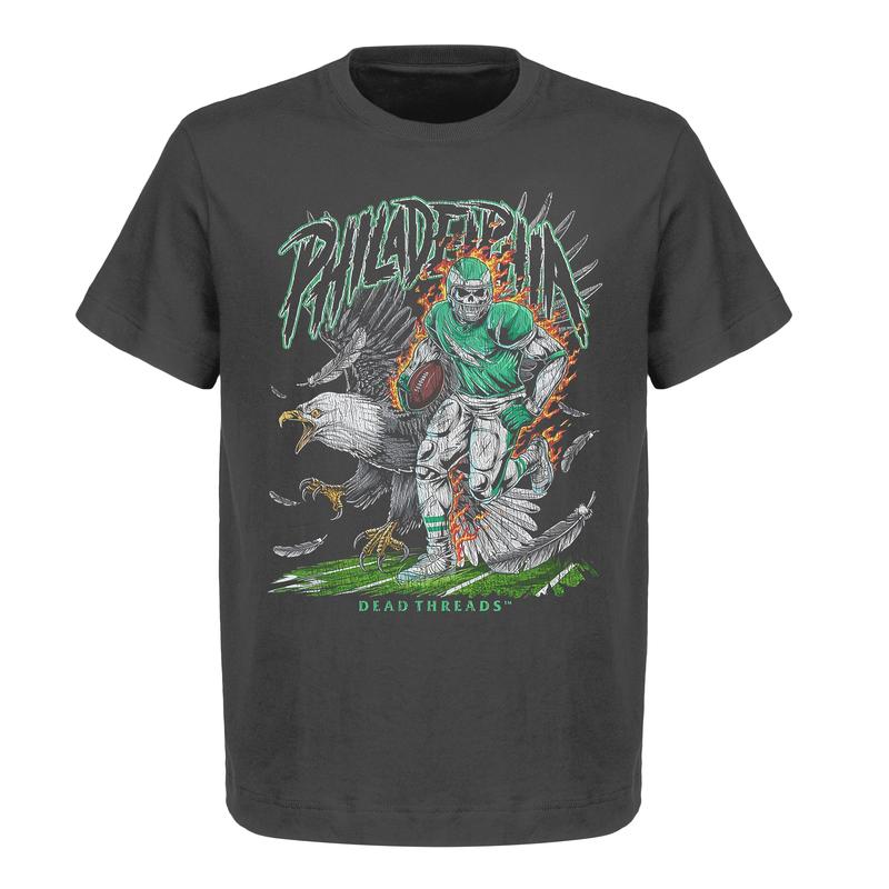 Philadelphia Football Vintage Crew Neck T-Shirt - Gildan 5000 Graphic Tee | Heavy Cotton for Men & Women | Ideal for College Football Fans