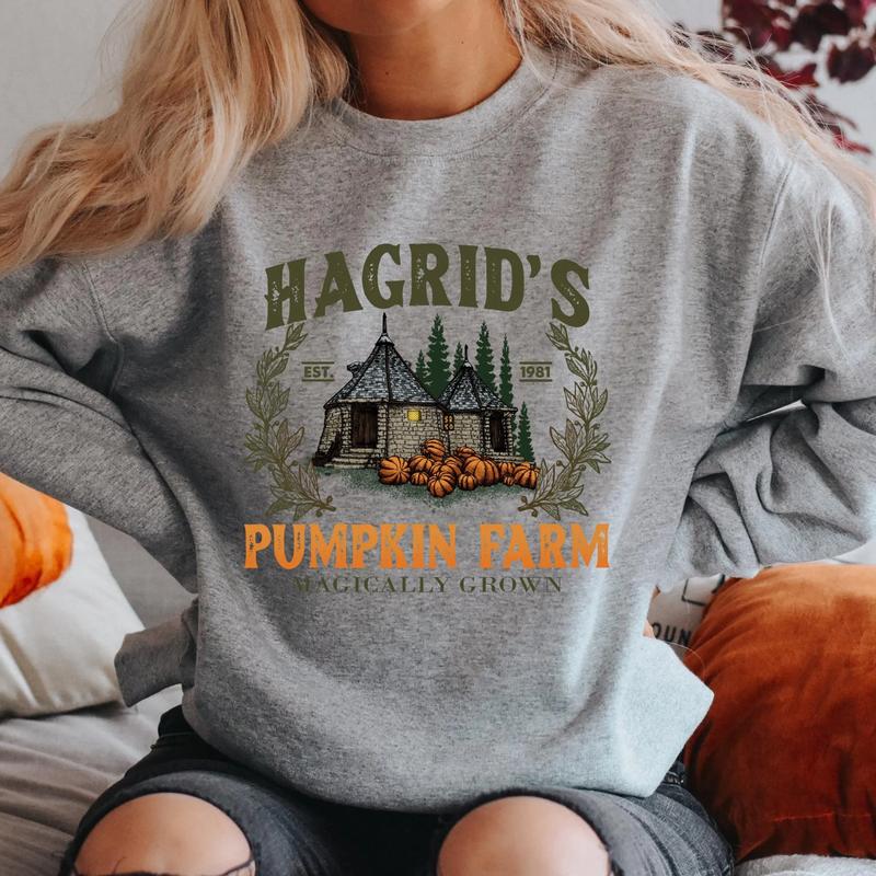 Hagrid's Pumpkin Farm Sweatshirt  Fall & Halloween 2024 Tee  Perfect Gift for Book Lovers, Gift for Best Friend, Gift for Him & Her - Trending, Crew N