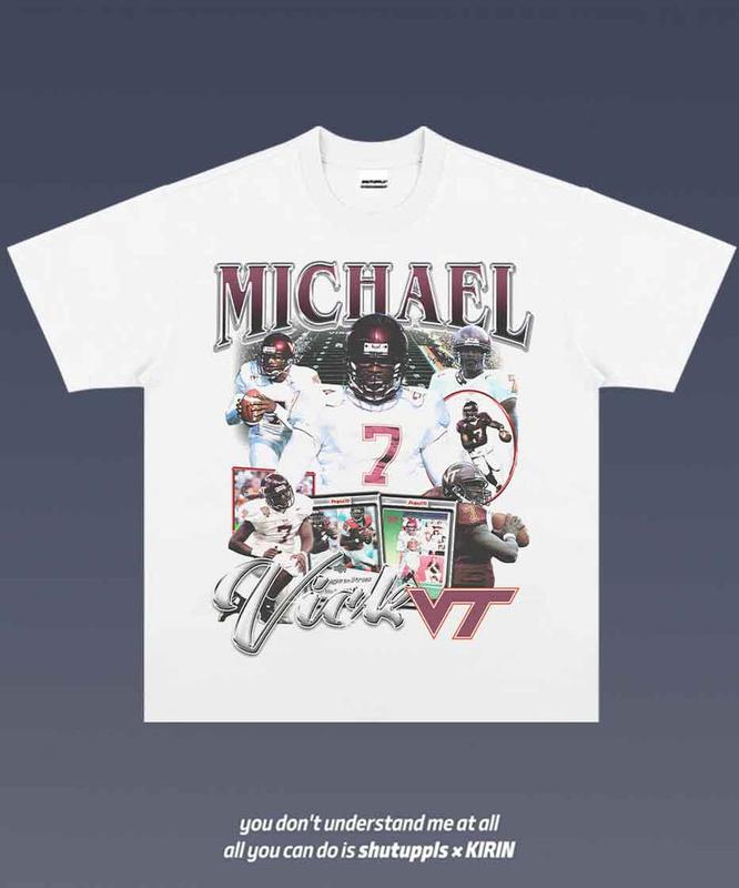 MICHAEL VICK 1.4 VINTAGE TEE  AMERICAN FOOTBALL  GIFT FOR FAN