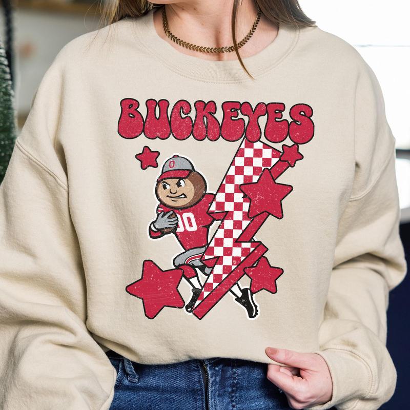 Ohio State Buckeyes Vintage Football NCAA Sweatshirt, Ohio State University Vintage Sweatshirt, Unisex Vintage Sweatshirt NCAA, Classic Sport Sweatshi