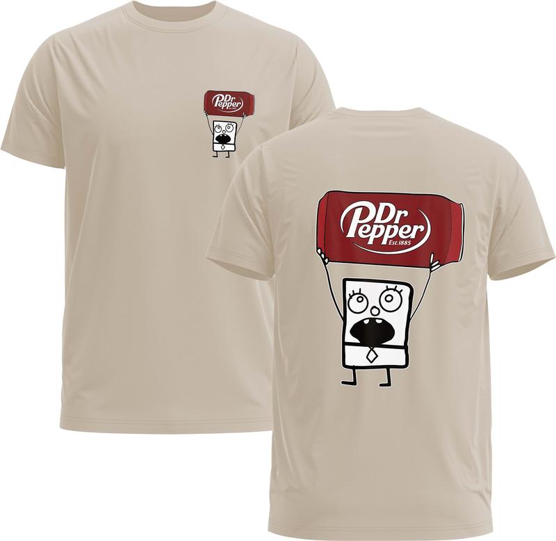 Doodle Bob Dr Pepper Graphic Tshirt Tee, Funny Dr Pepper, Heavy Cotton, Full Sizing & Colors, Menswear Womenswear, Ideal for Dr Pepper Doodle Bob Fans