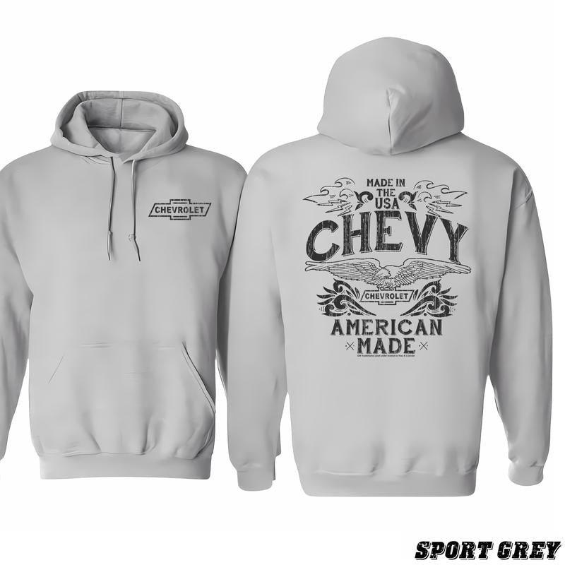 Chevrolet Usa Hoodie, Pick Your Color, Work From Home Wear, Styles For Every Taste, All-gender Fits, Classic Cotton, Menswear Unisex, Unisex