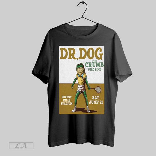 Poster Dr Dog With Crumb Wild Pink Forest Hills Ny June 21 2025 T Shirt
