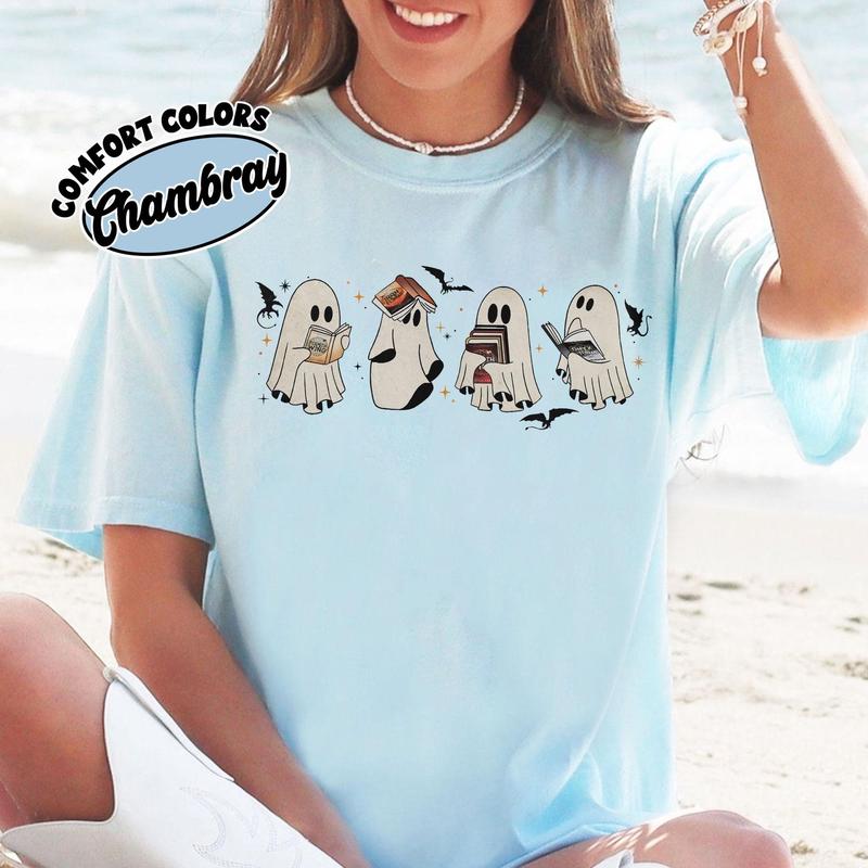 Fourth Wing Onyx Storm Ghost Shirt, Fourth Wing Spooky Ghost Shirt, Bookish Ghost, Fourth Wing Halloween