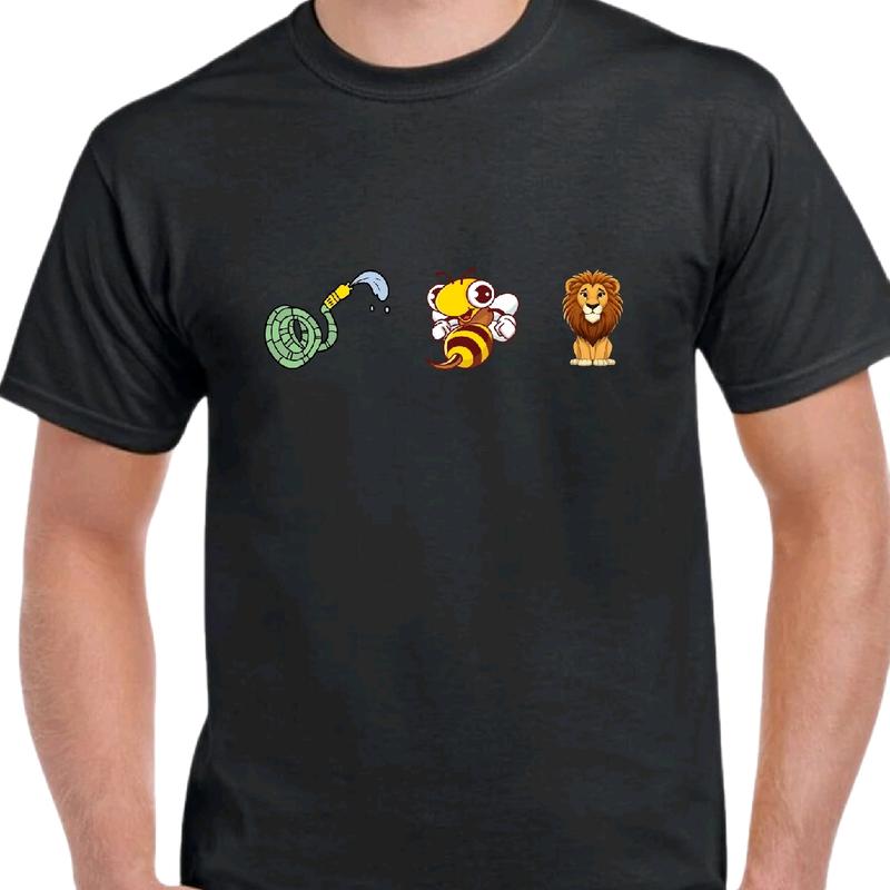 Hose, Bee, Lion T-Shirt - Witty and Distinctive - Top, Menswear Casual men funny. t shirt