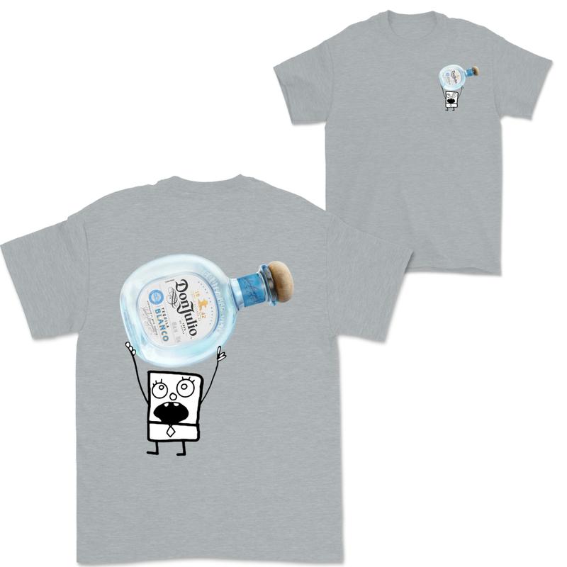 Doodlebob Don Julio Blanco Tequila  2 Sided T-Shirt, Funny Drinking T-Shirt, Summer T-Shirt, Full Color T-Shirt, Unisex T-Shirt, For Men, For Women, Gift For All Menswear Top