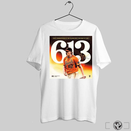Poster San Francisco Giants Logan Webb Most Innings Pitched In The Majors Since The Start Of 2022 613 Rhp Signature T Shirt Trendy Sweatshirt