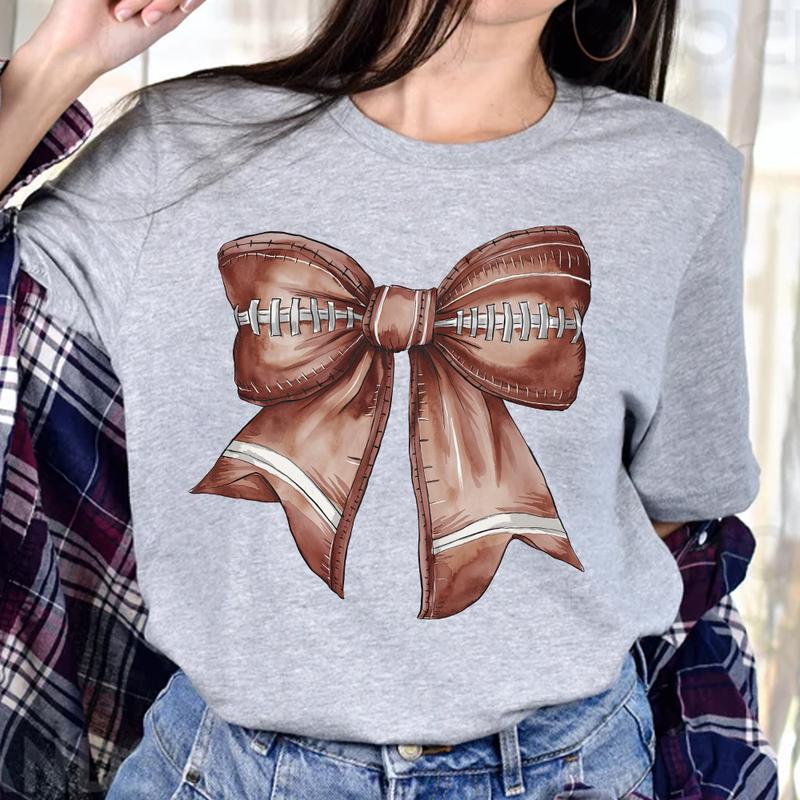 Coquette Football Shirt, Fall Football Season, Fall Graphic Tee, Autumn Shirt, Game Day Shirt, Touchdown Season, Football Mom, Women Tee