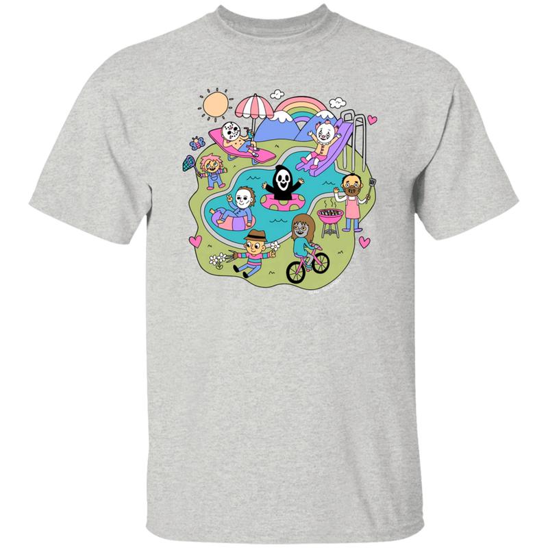 Horror Movie Pool Party  Tshirt Gift for Hiphop Band Funny Tshirt Unisex Funny Tshirt