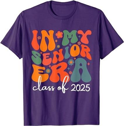 Groovy In My Senior Era Class of 2025 Cute Graduation Party T-Shirt