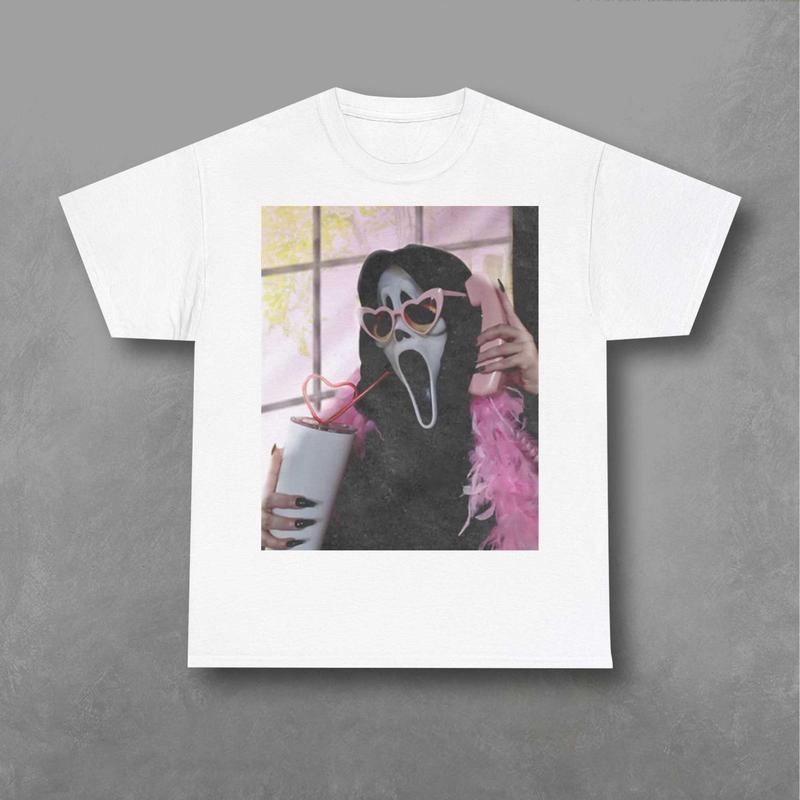 No You Hang Up Shirt, Ghostface Shirt, Boo Sweatshirt, Ghost Valentine Tee, Scream Movie Tshirt, Movie Graphic Shirt Classic Fabric