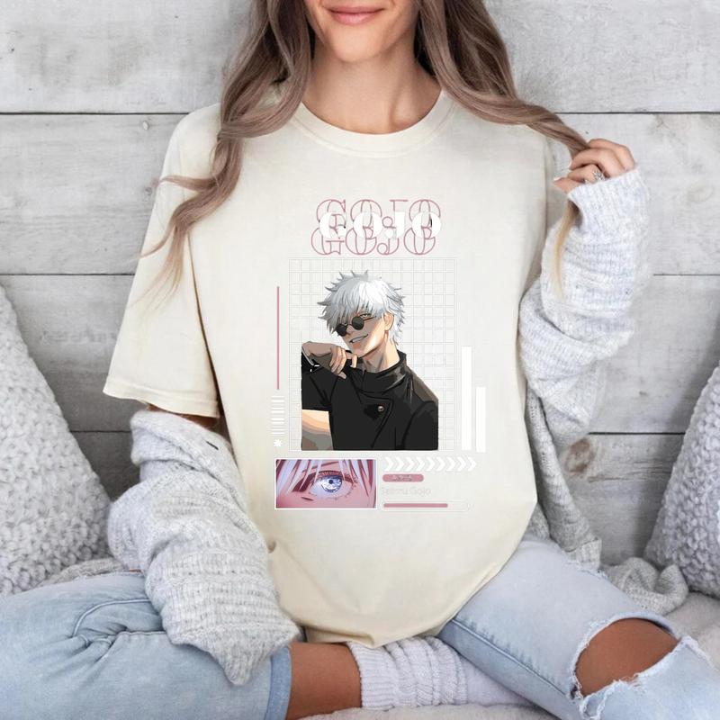 Gojo Satoru Anime Shirt, Anime Lover Shirt, Anime Sweatshirt, Anime Manga Shirt, Anime Gojo Gift Men And Women T Shirt, Viral Shirt, Unisex T-Shirt, G