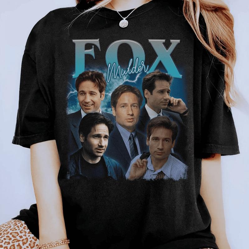 Fox Mulder Shirt Fox Mulder Vintage Shirt Fox Mulder Homage Shirt Fox Mulder Bootleg Shirt The X-Files Shirt X Files Movie Shirt For Mens, Women